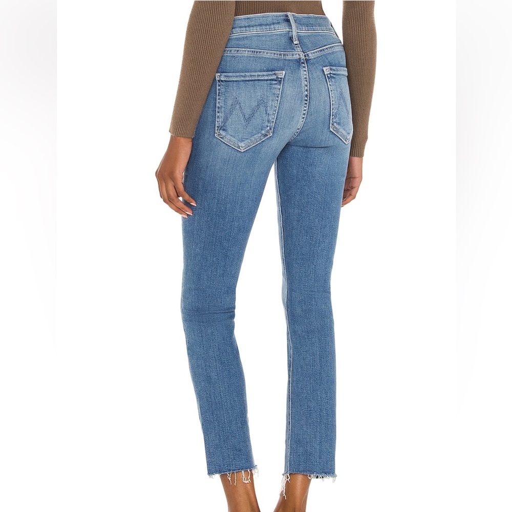 MOTHER Blue Straight Leg Jeans